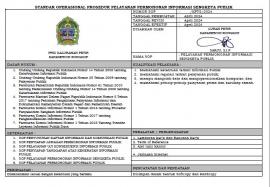 SOP PELAYANAN PERMOHONAN INFORMASI SENGKETA PUBLIK